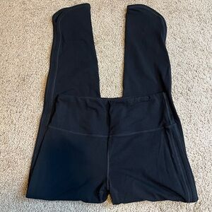 Tribal Black Yoga Leggings Size P/S Small Athletic Side Slits and Curved Hems